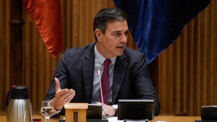 Pedro Sánchez, durante una intervención.