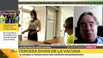 El Presidente de la Asociación Española de Vacunología, Amós García, en el programa Aquí y Ahora.