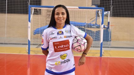 Andreza, durante su presentación.