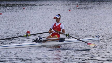 Esther Briz durante un campeonato.