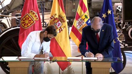 Reunión bilateral de los gobiernos autonómicos de Aragón y Navarra.