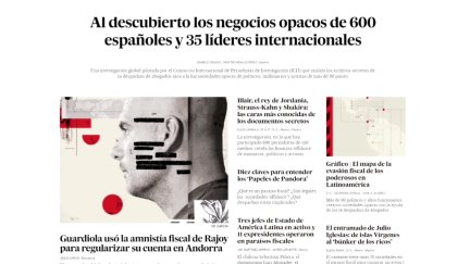 Captura de la web de El País.