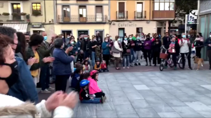 Concentración en Jaca contra la agresión machista.