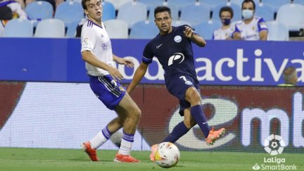 Francho, durante una partido de la presente temporada.