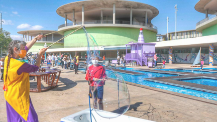 Actividad infantil Rio y Juego.