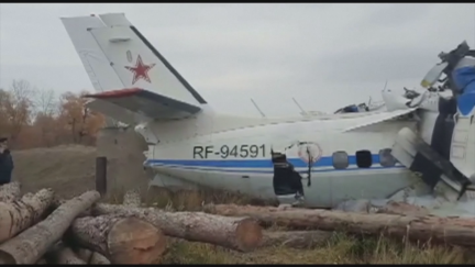 Imagen del avión siniestrado. (Reuters).