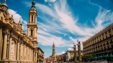 Imagen de archivo de la plaza del Pilar (Zaragoza).