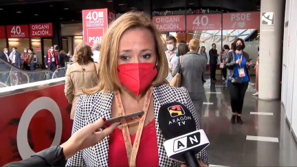 la consejera de Presidencia de la DGA, Mayte Pérez, en el Congreso Federal del PSOE celebrado este pasado fin de semana en Valencia.