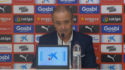 JIM, en la rueda de prensa tras el partido. Foto: Aragón Deporte.