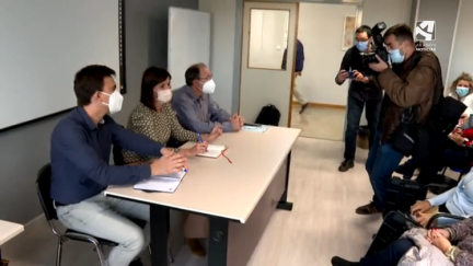 El sector crítico del PAR en la reunión mantenida esta tarde.
