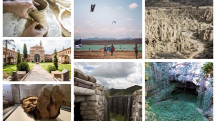 Imagen de los Aguarales de Valpalmas. (Fotos: Turismo de Aragón y Museo de las Momias)