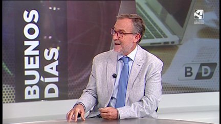 El nuevo presidente del Colegio de Médicos de Zaragoza, Javier García Tirado, en el Buenos Días de Aragón Televisión.