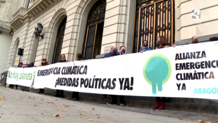 Imagen de la concentración en plaza España, Zaragoza.