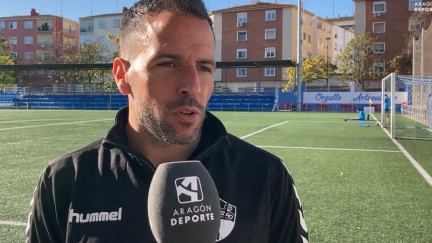 Raúl Jardiel hablando para Aragón Deporte.