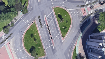 Cruce de Gómez Laguna con Vía Hispanidad. (Google Maps).