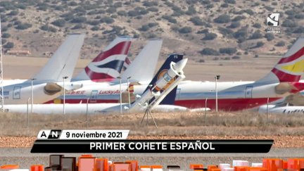 Imagen del primer cohete español creado para el transporte aeroespacial