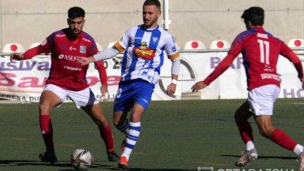 Imagen del encuentro disputado este domingo entre Ejea y Tarazona.