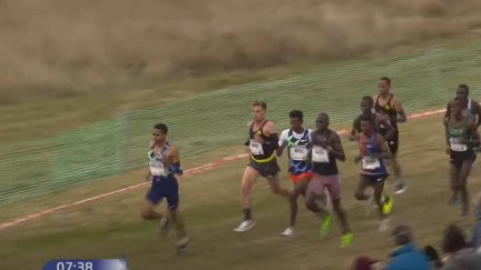 Carlos Mayo, durante un instante del Cross Internacional de Atapuerca.