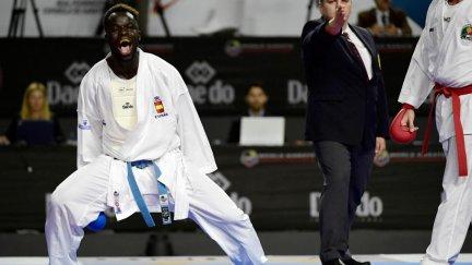 Babacar Seck durante un combate.