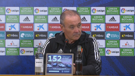 Juan Ignacio Martínez, en su comparecencia después del partido ante el Leganés.