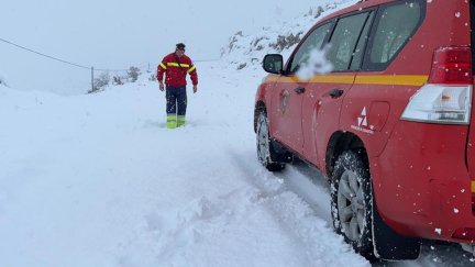 Bomberos de la DPZ trabajan en una carretera de las Cinco Villas (Fuente: DPZ).