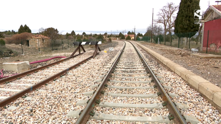 Vías en La Puebla de Valverde, en Teruel.