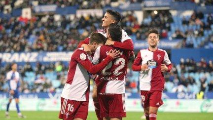 Celebración de uno de los goles del Celta ante el Ebro. Foto: Celta de Vigo