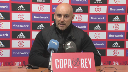 Dani Martínez, en rueda de prensa tras el Brea-Ibiza.