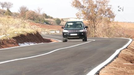 Imagen del acceso a la A-23 desde Lagueruela.