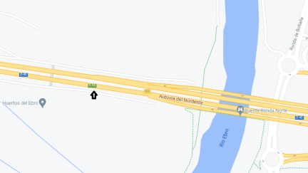 Ubicación del accidente de la Ronda Norte. (Google Maps).