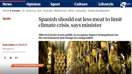 Portada digital del diario británico The Guardian.