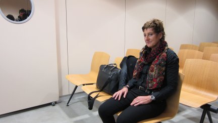 La exalcaldesa de La Muela, María Victoria Pinilla, en el juicio celebrado en Zaragoza. / Europa Press