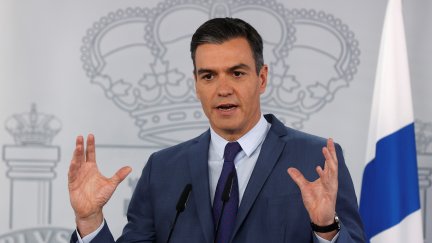 Pedro Sánchez, durante una rueda de prensa. / Foto: EFE