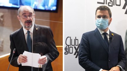 Javier Lambán y Pere Aragonès tenían previsto reunirse este viernes.