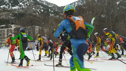 Competición de esquí de fondo en el Balneario de Panticosa.
