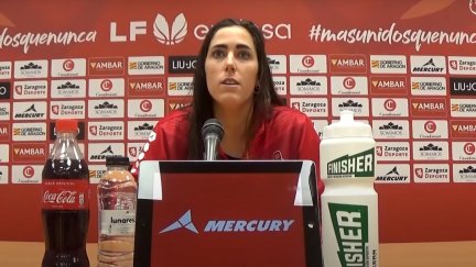 Vega Gimeno en rueda de prensa.