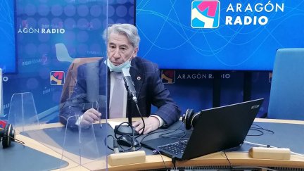 Aurelio López de Hita, presidente de CEPYME, en los estudios de Aragón Radio.