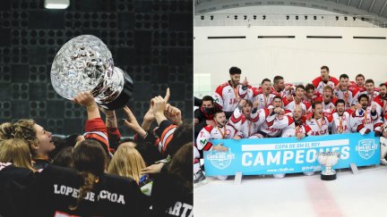 Imagen de los dos equipos ganadores de la edición de la temporada pasada.