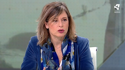 María Dolores Pascual, durante la entrevista en el programa 'Buenos días Aragón'.