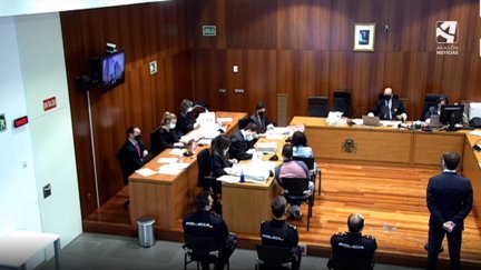 Instante en el que declara uno de los testigos en la Audiencia de Zaragoza.