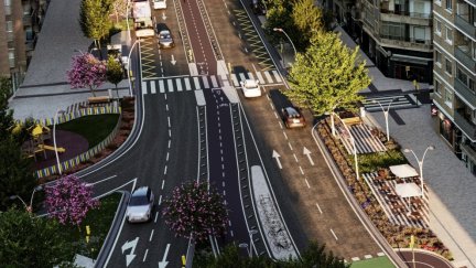 Imagen virtual de cómo quedará la avenida de Navarra tras la reforma. / Foto: Ayuntamiento de Zaragoza