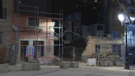 Lugar donde se ha producido el derrumbe.