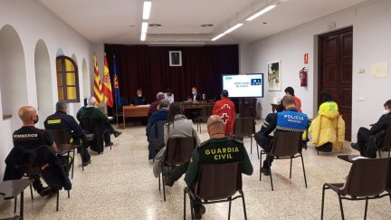 Imagen de la reunión celebrada en el Ayuntamiento de Monzón. / Foto: DGA.