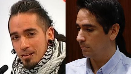 Foto de Rodrigo Lanza antes y durante el juicio (EP).