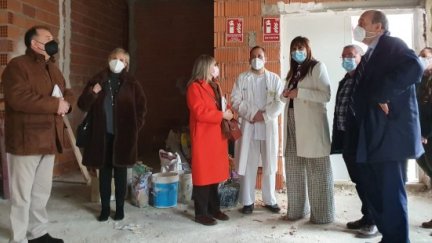 La consejera de Sanidad, Sira Repollés, este miércoles en Calamocha.