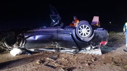 Imagen del vehículo tras el accidente. / Foto: DPH