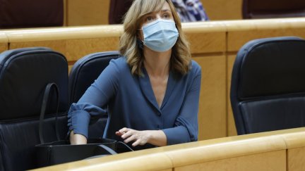 La ministra de Educación y Formación Profesional, Pilar Alegría, durante el debate de la ley en el Senado. / Foto: EFE