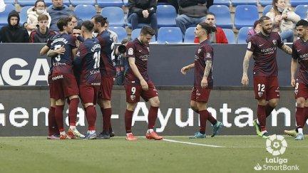 Celebración de la SD Huesca. Foto: LaLiga.