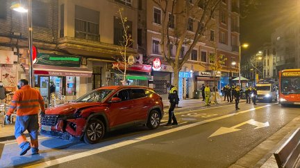 Imagen del coche accidentado.