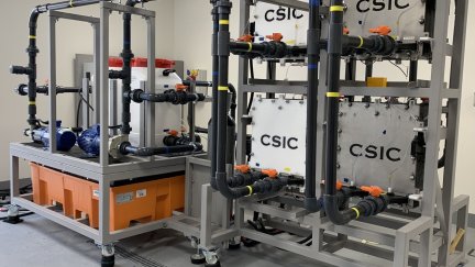 Prototipo de batería para almacenamiento de energía a gran escala. / Foto: EP.